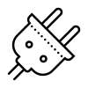 <strong> Tilsluttes en stikkontakt</strong>