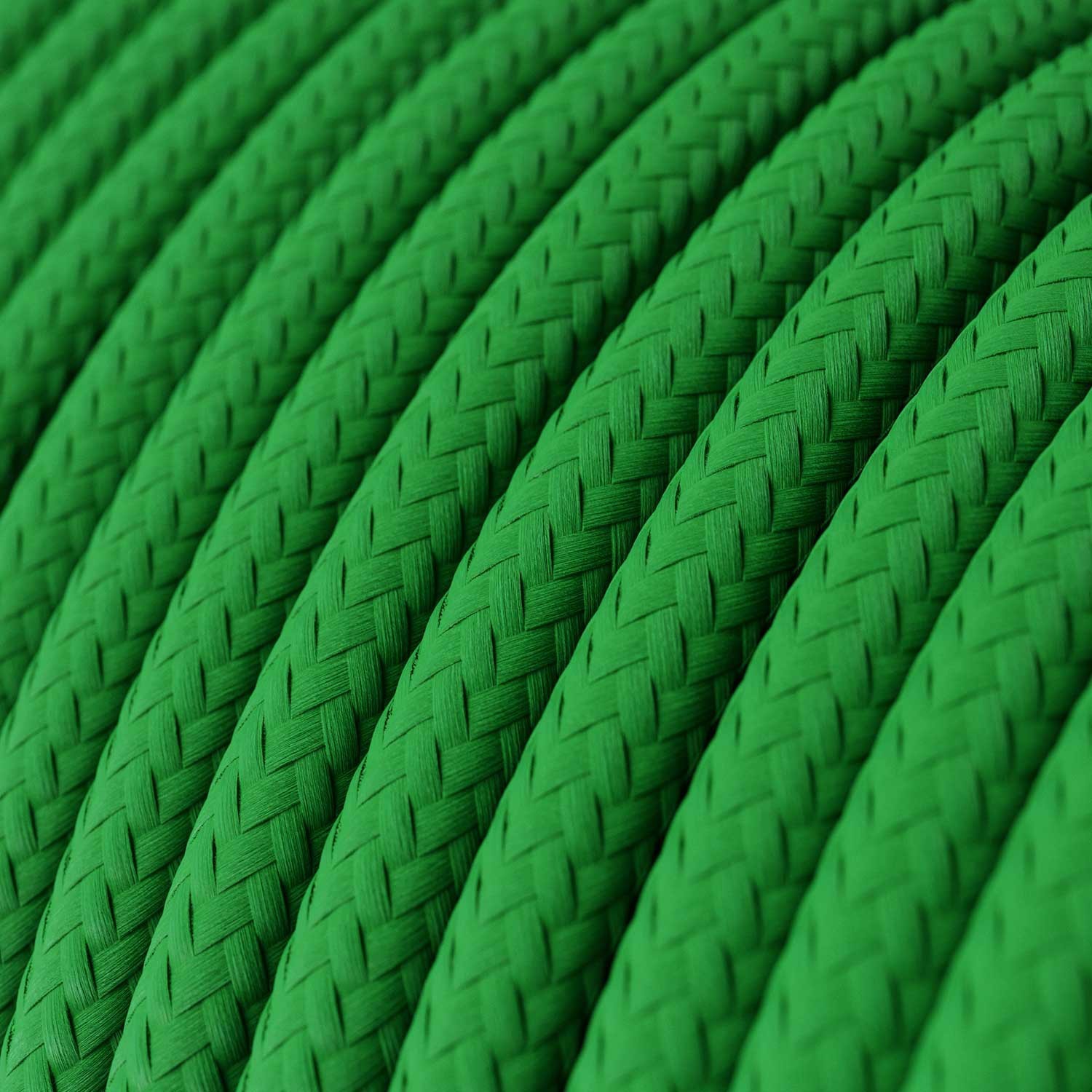 Rund tekstilledning i viskose - RM06 Grøn