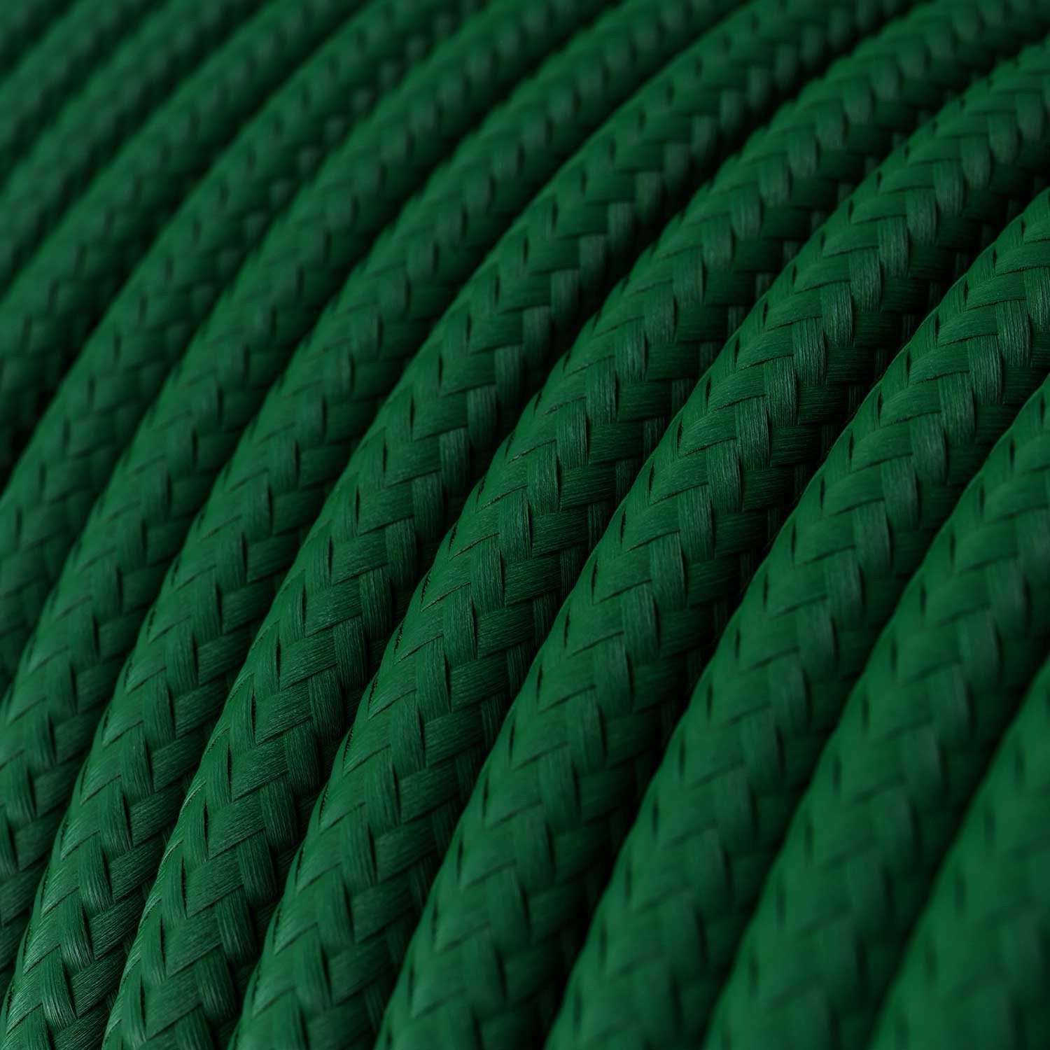 Rund tekstilledning i viskose - RM21 Mørkegrøn