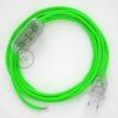 Ledningssæt, RF06 Neon Grøn Viskose 1,80 m. Vælg farve på kontakt og stik.