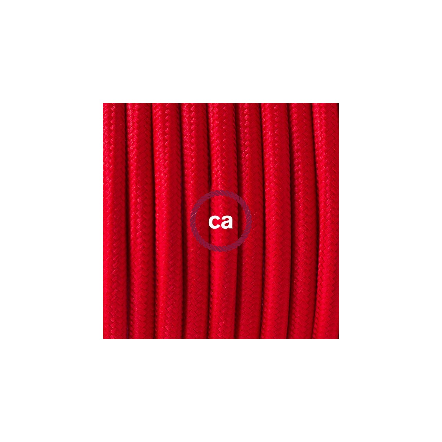 Ledningssæt med fodkontakt, RM09 Rød viskose 3 m. Vælg farve på kontakt og stik.