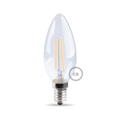 Filament LED-pære Olive 4,5W E14 Transparent 2700K