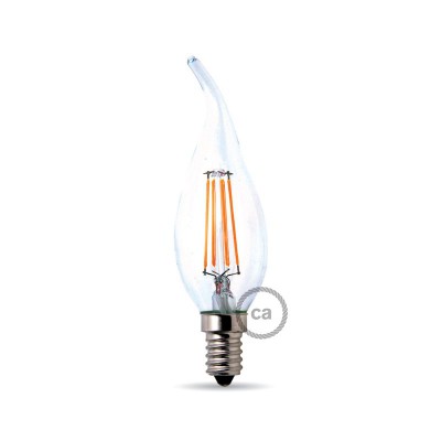 Filament LED-pære Gust of Wind 4,5W E14 Transparent 2700K