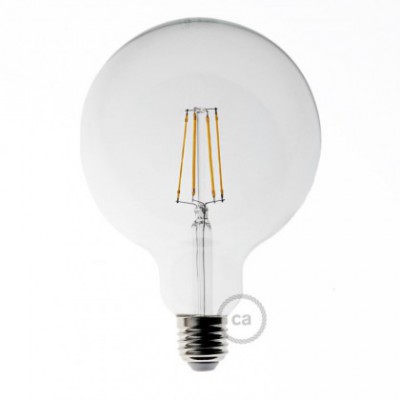 Filament LED-pære Globe 6W E27 Transparent