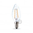 Filament LED-pære Tortiglione 4W E14 Transparent