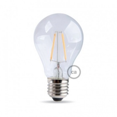 Filament LED-pære Drop 7W E27 Transparent Dæmpbar