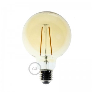LED Gylden Pære - Globe G95 Langt Filament - 4W E27 dekorativ Vintage 2000K