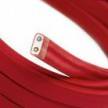 Elektrisk kabel til køreledning med stofbeklædning Rød CM09 - UV-bestandig