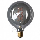 Smoky LED-pære - Globe G125 Kurvet Spiral Filament - 5W E27 Dæmpbar 2000K