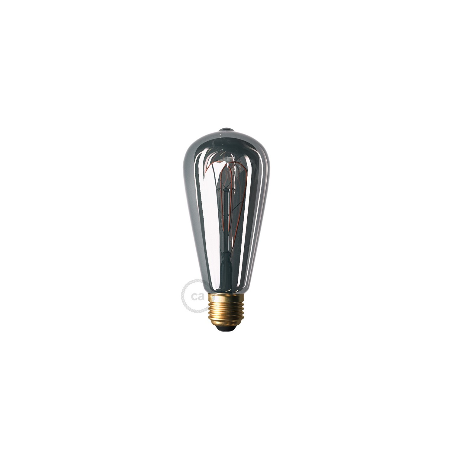 Smoky LED-pære - Edison ST64 Dobbelt bøjet løkke Filament - 5W E27 Dæmpbar 2000K