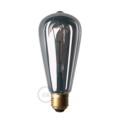 Smoky LED-pære - Edison ST64 Dobbelt bøjet løkke Filament - 5W E27 Dæmpbar 2000K
