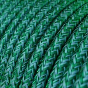 Rund tekstilledning i viskose - RM33 Emerald