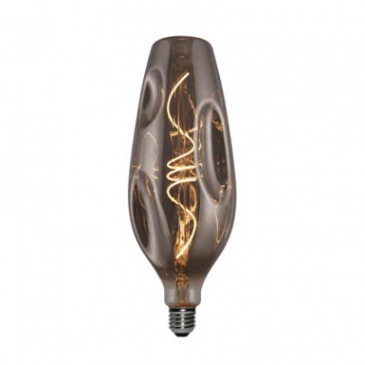 LED Lyskilde Smoky Bumped Light Bulb Bottle Spiral Filament 5W E27 Dæmpbar 2000K