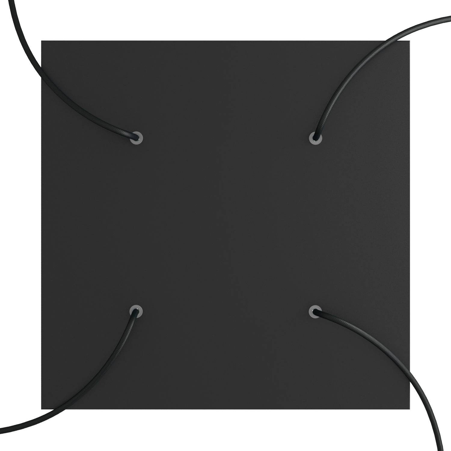 Komplett 400mm takkopp Rose-One System kvadrat - 4 hål og 4 sidehål