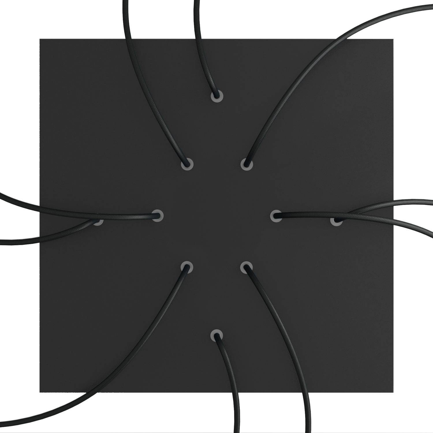 Komplett 400mm takkopp Rose-One System kvadrat - 10 hål og 4 sidehål