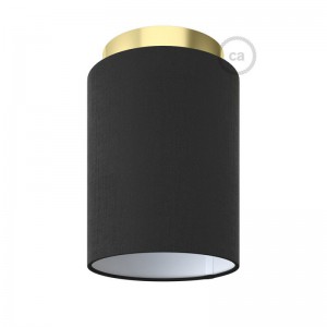Fermaluce Metal med Cylinder Lampeskærm, Ø 15cm h18cm, metal finish væg- eller loftslampe