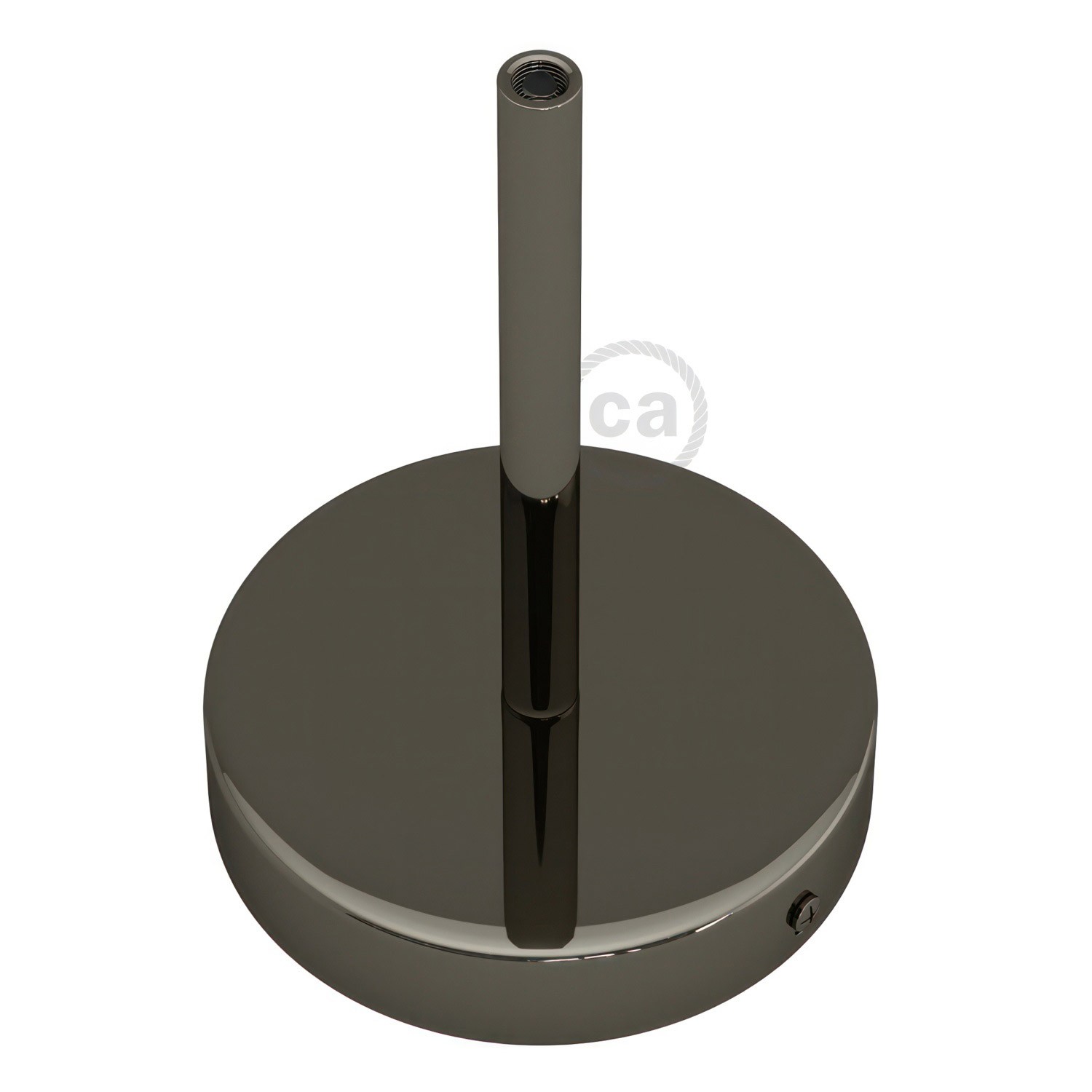Cylindrisk metalsæt til loftsrosetter med 15 cm kabelklemme