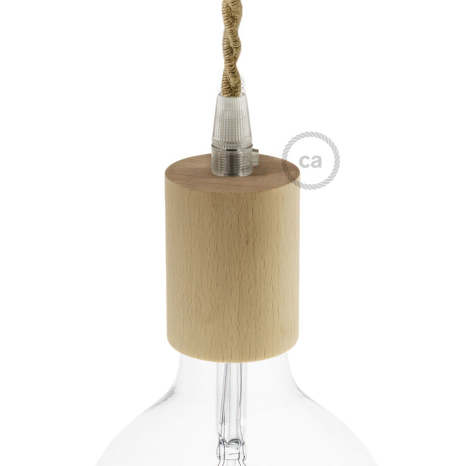 Træ E27 lampeholder kit