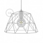 Dome XL nøgen bur metal Lampeskærm med E27 lampeholder