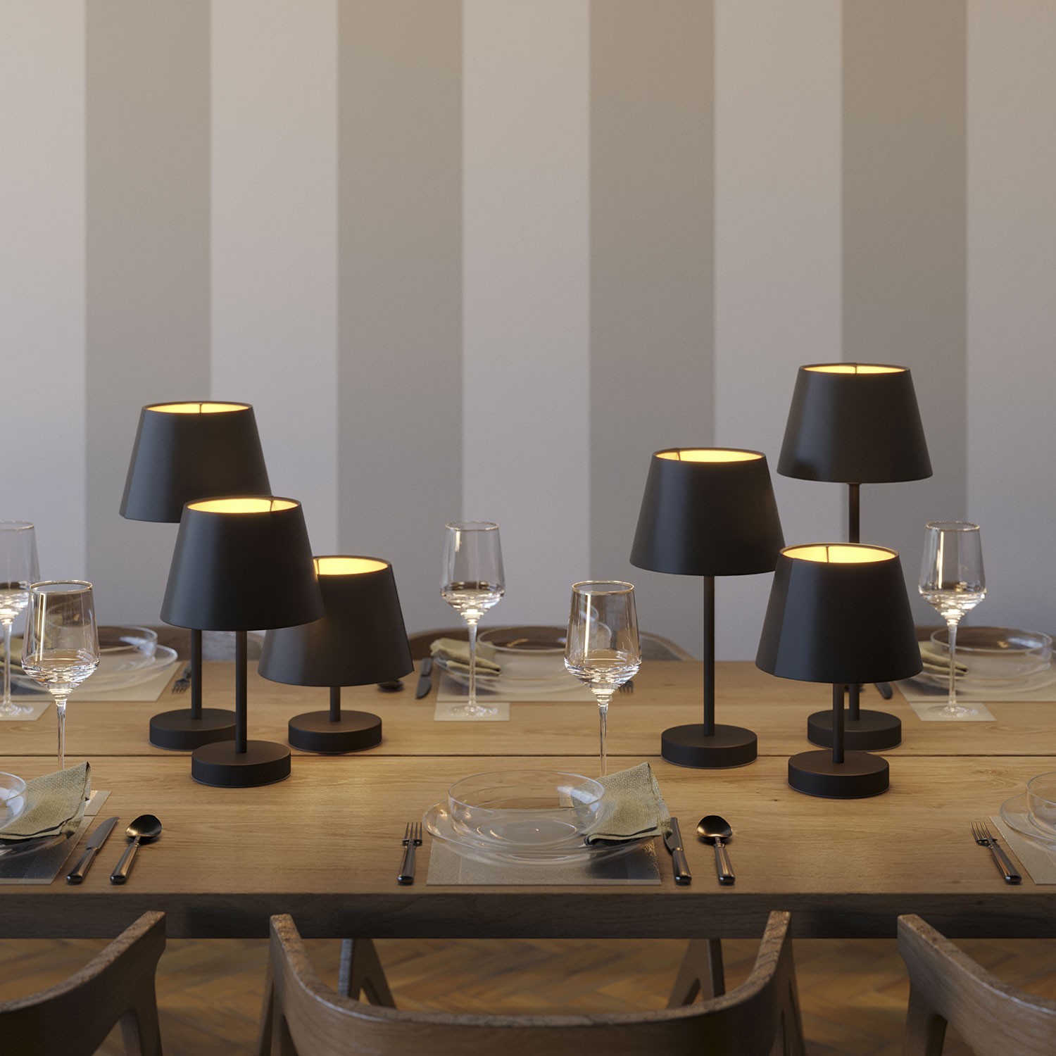 Impero lampeskærm i stof med E27 fitting til bord- eller væglampe - Fremstillet i Italien