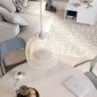 Pendellampe med tekstilkabel, Ghostbell XL bur lampeskærm og metaldetaljer - Fremstillet i Italien