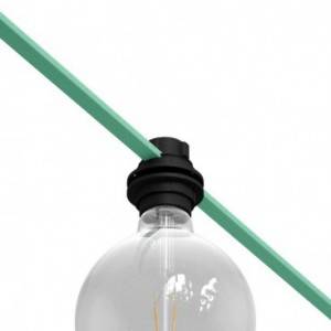 Dobbelt ferrule sort termoplastisk E27 lampeholdersæt til lampeskærm og Lumet String Lights