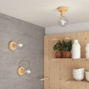 Fermaluce Wood S, den naturlige trælys lampe til din væg eller dit loft