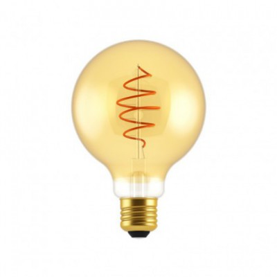 LED Bulb Globe G95 Golden Croissant Line with Spiral Filament 4,9W E27 Dimmable 2200K