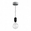 EIVA Udendørs pendel lampe til lampeskærme med 1,5 mt tekstilkabel, silikone loft rose og lampeholder IP65 vandafvisende