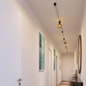Filé System Symmetric Kit - med 5 m lyskabel og 9 indendørs sortlakerede træelementer
