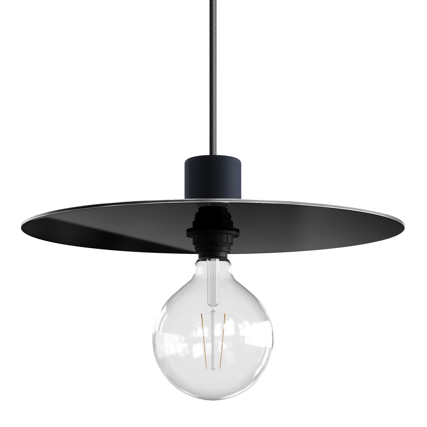 Oversize Ellepì flad lampeskærm i Dibond til udendørs pendelbelysning, diameter 40 cm - Fremstillet i Italien