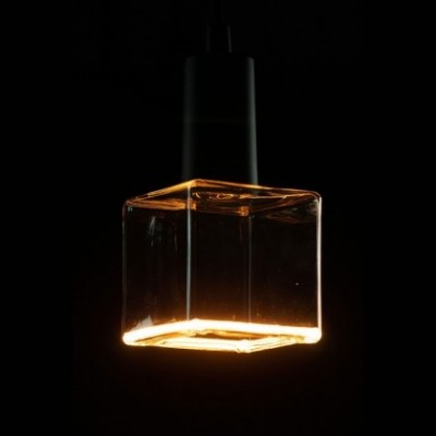 LED Cube Clear Floating Line 8W Dimmable 2200K bulb