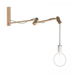 Pinocchio XL, justerbar vægstøtte i træ til væglamper