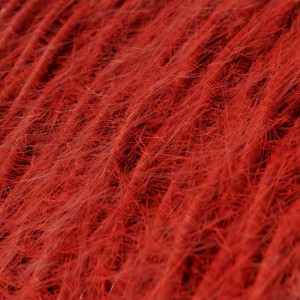 Marlene snoet belysningskabel beklædt med stof med hår-effekt Plain Red TP09