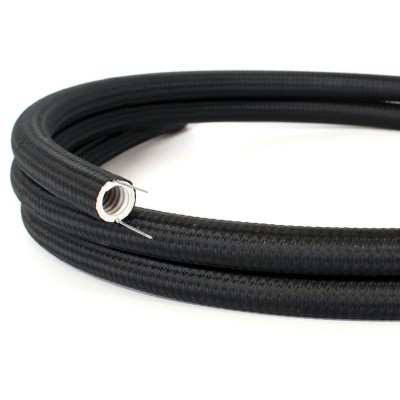 Creative-Tube fleksibelt rør, Rayon Black RM04 stofbeklædning, diameter 20 mm