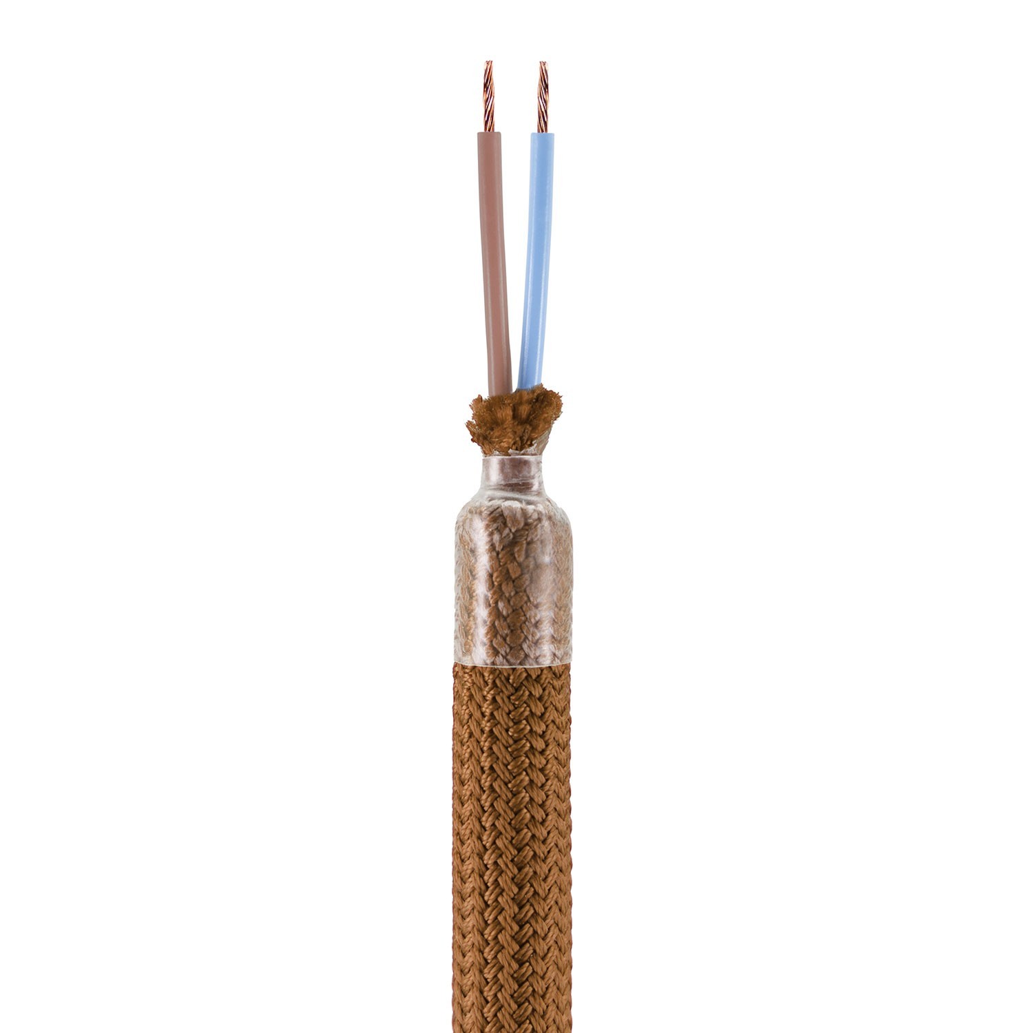 Kit Creative Flex fleksibelt rør beklædt med brunt RM13-stof med metalterminaler