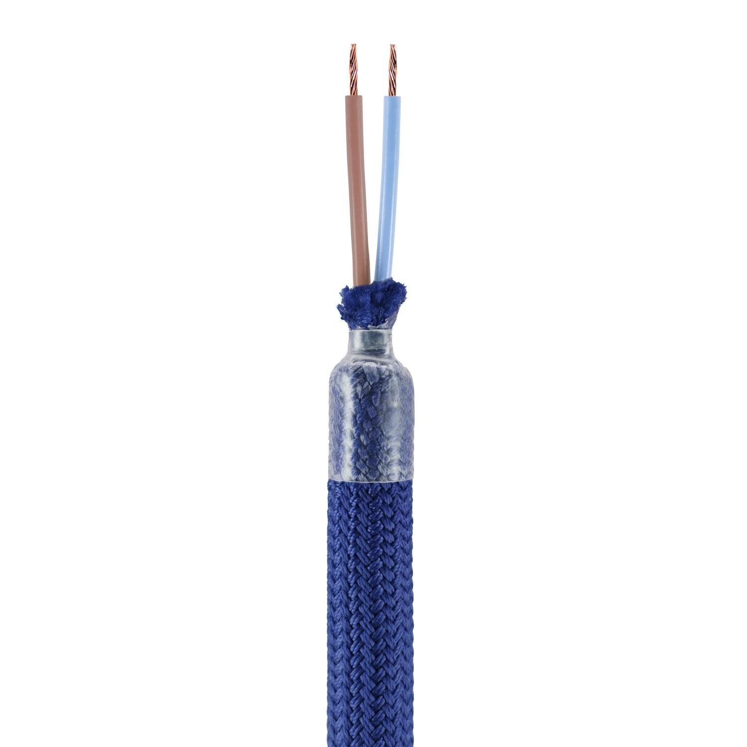 Kit Creative Flex fleksibelt rør beklædt med marineblåt RM20-stof med metalterminaler