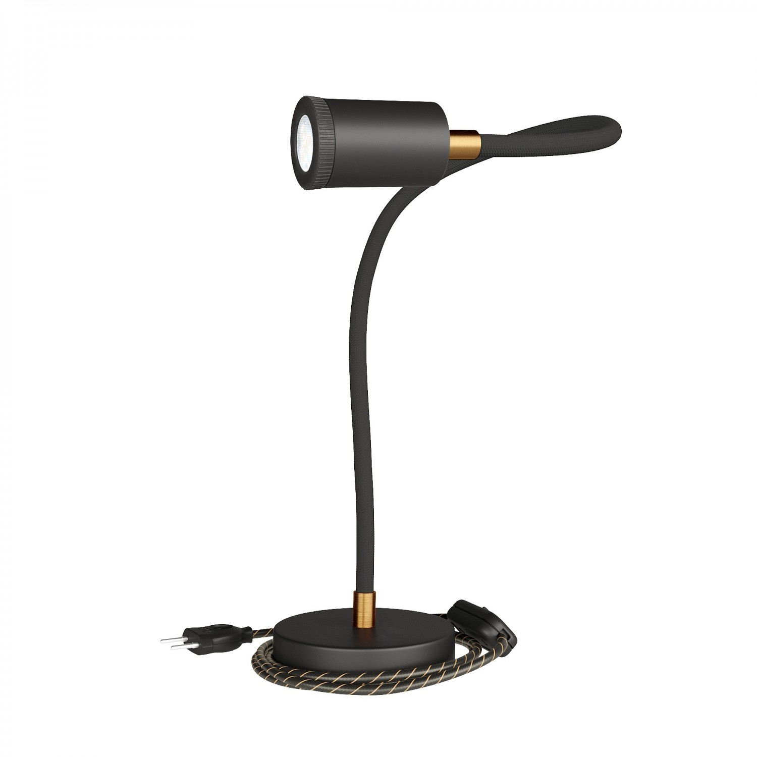 Table Flex GU1d0 fleksibel bordlampe med mini LED-spotlight