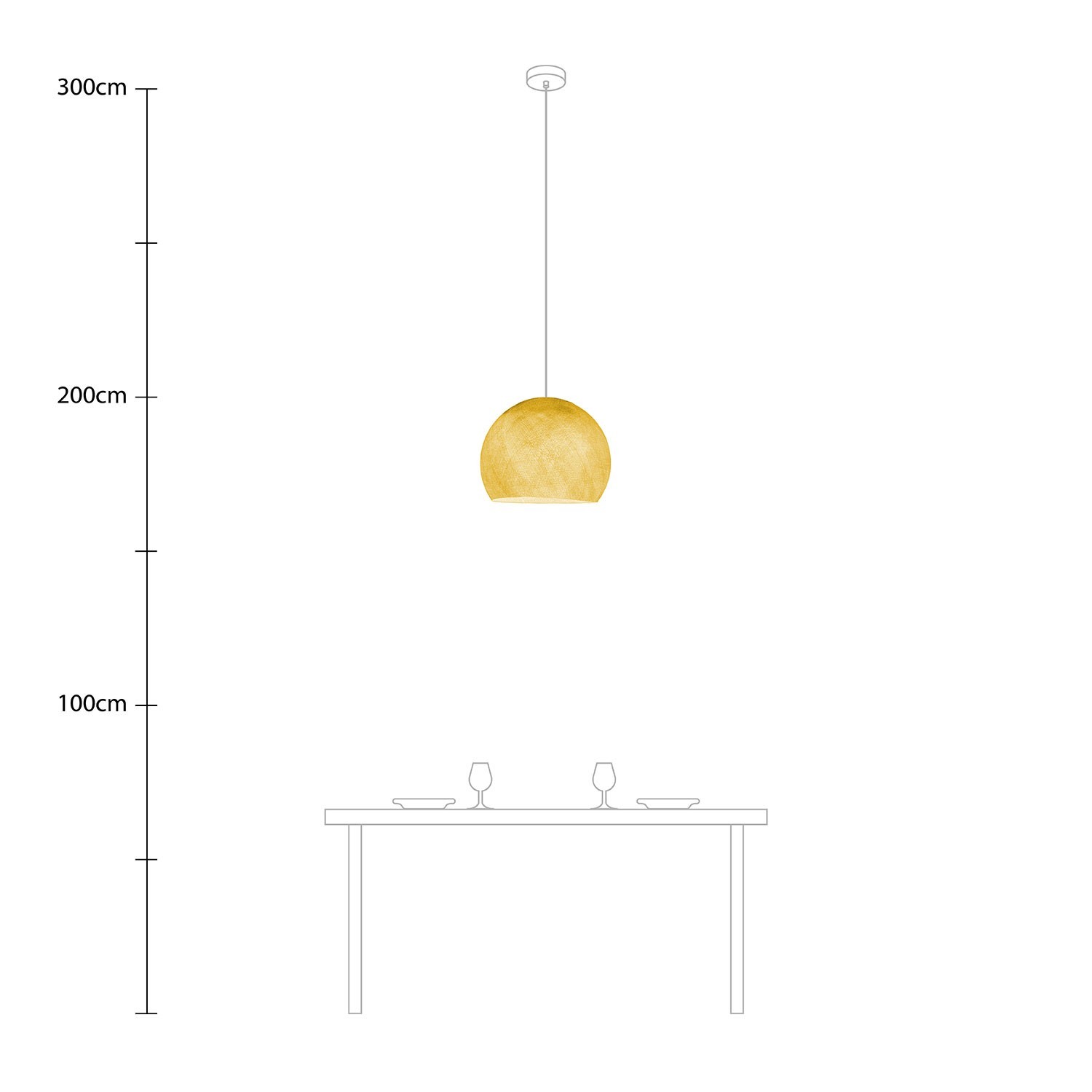 Dome Lampeskærm i fiber - 100% håndlavet
