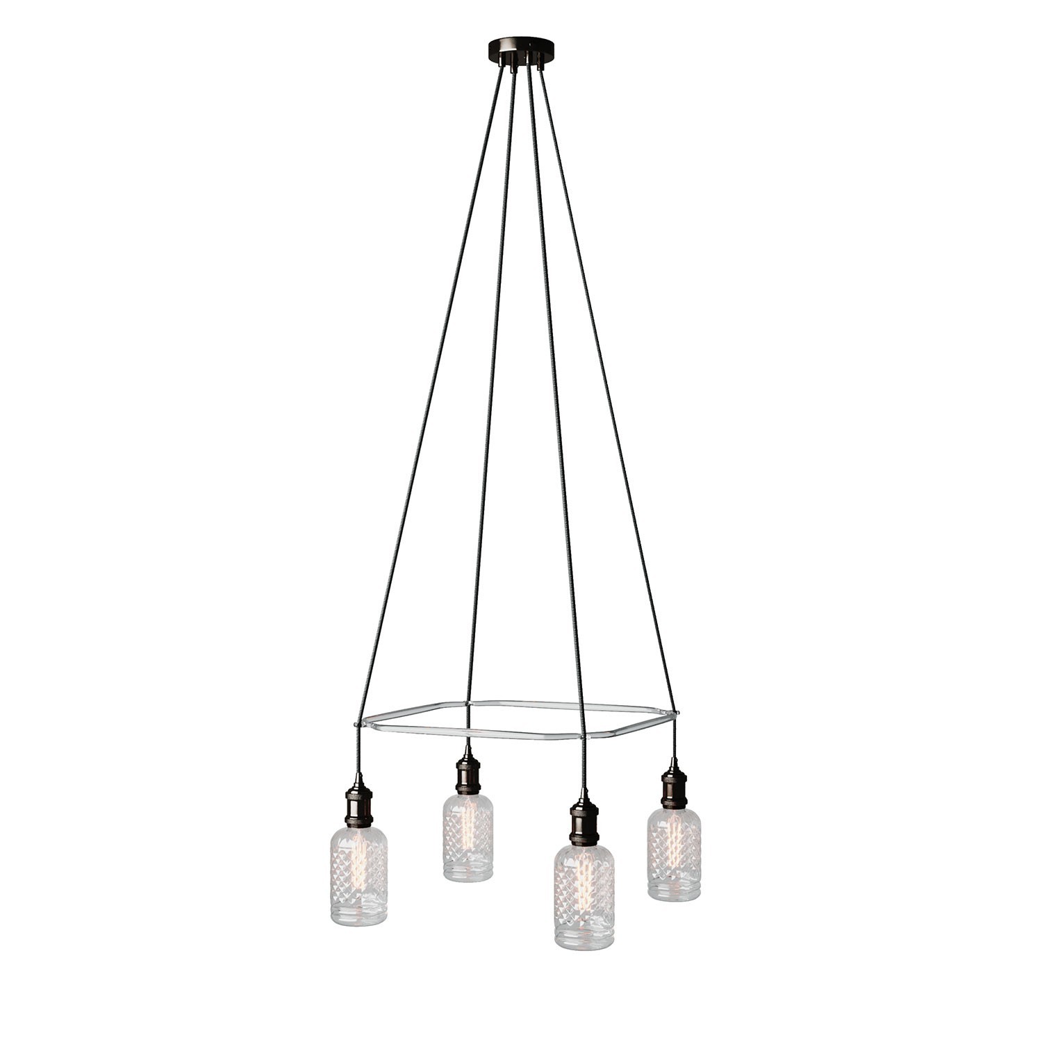 4-fall Cage Crystal lampe