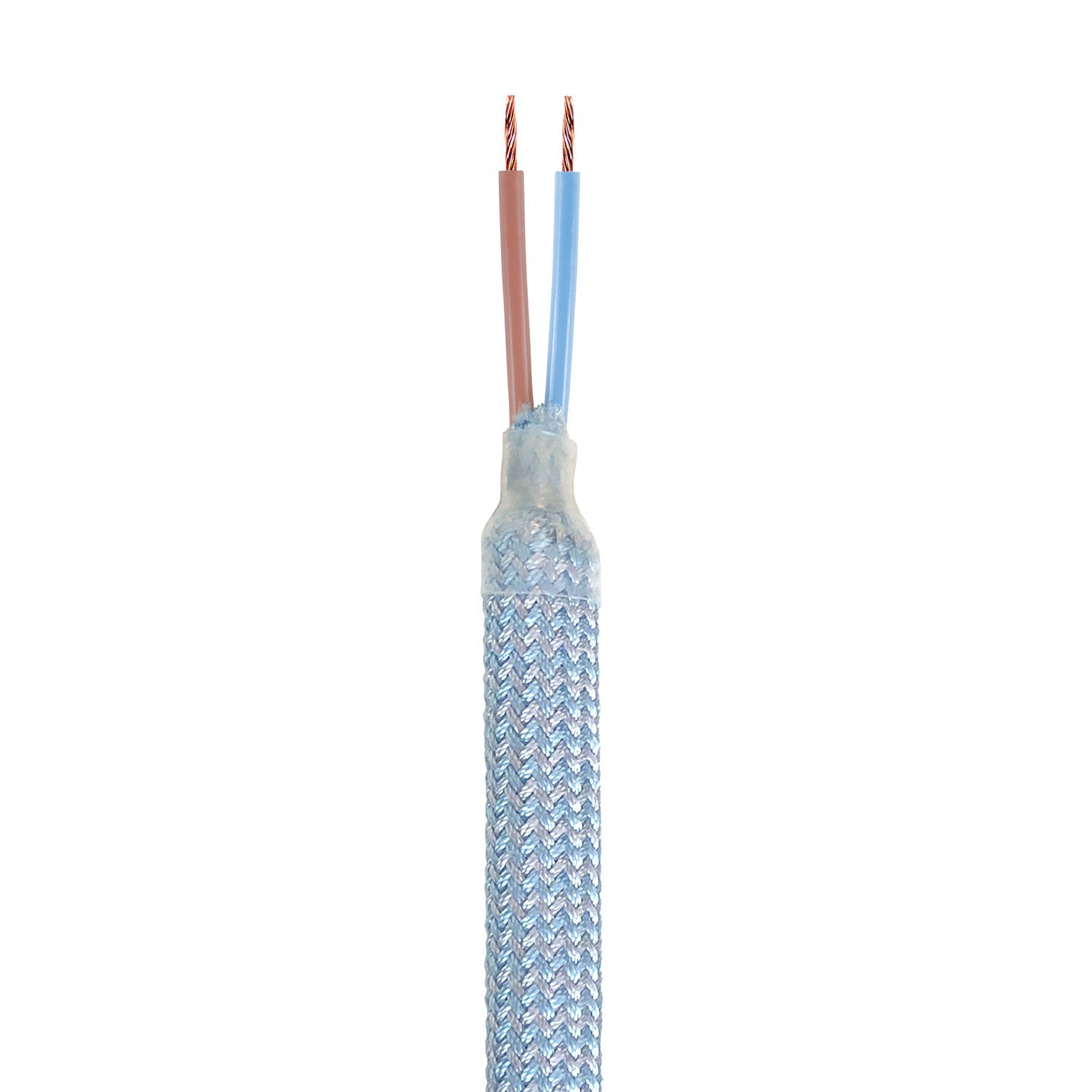 Kit Creative Flex fleksibelt rør i babyblå RM76 tekstilforing med metalterminaler