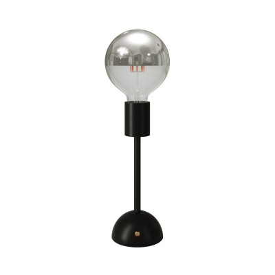 Cabless02 bærbar og genopladelig lampe med halvkugleformet sølvpære