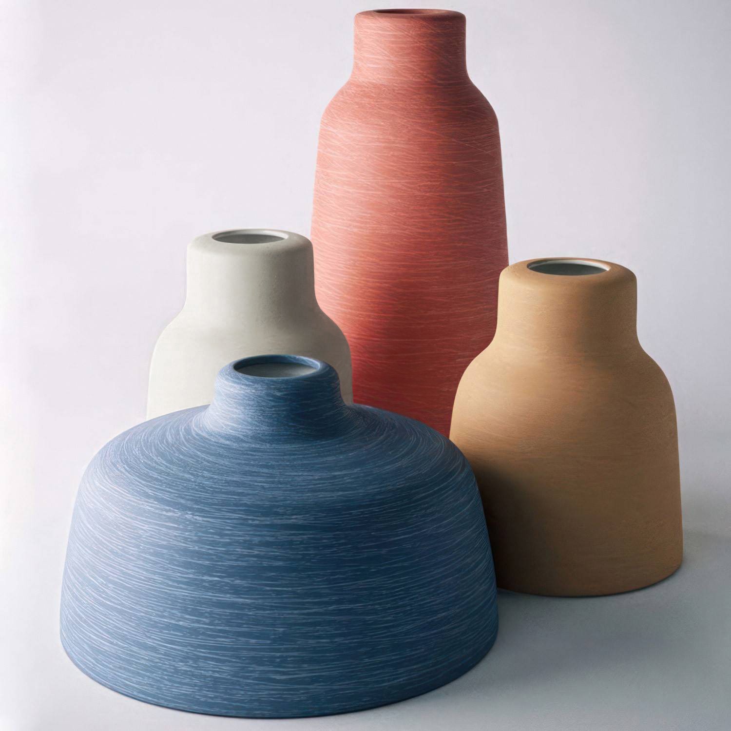 Vase med lampeskærm i keramik, Materia kollektion - Fremstillet i Italien