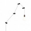 Bærbar slangelampe med metalholder og stik, komplet med 4 Rolé-kabelkroge