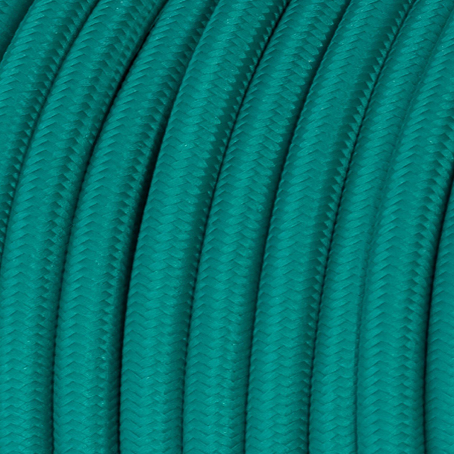 Blank Turkis Tekstil Kabel - Det Originale Creative-Cables - RM71 rund 2x0.75mm / 3x0.75mm
