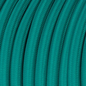 Blank Turkis Tekstil Kabel - Det Originale Creative-Cables - RM71 rund 2x0.75mm / 3x0.75mm