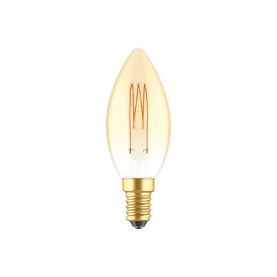 LED Gylden Glødepære C51 Carbon Line glødetråd bur lys C35 3,5W E14 Dæmpbar 2700K