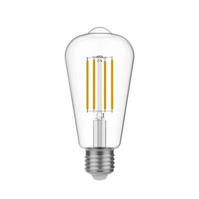 Edison ST64 gennemsigtig LED-lampe 7W 806Lm E27 3500K dæmpbar - N02