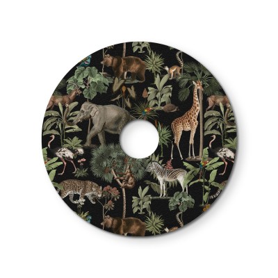 Ellepì flad minilampeskærm med jungledyr fra "Wildlife Whispers", diameter 24 cm - Made in Italy