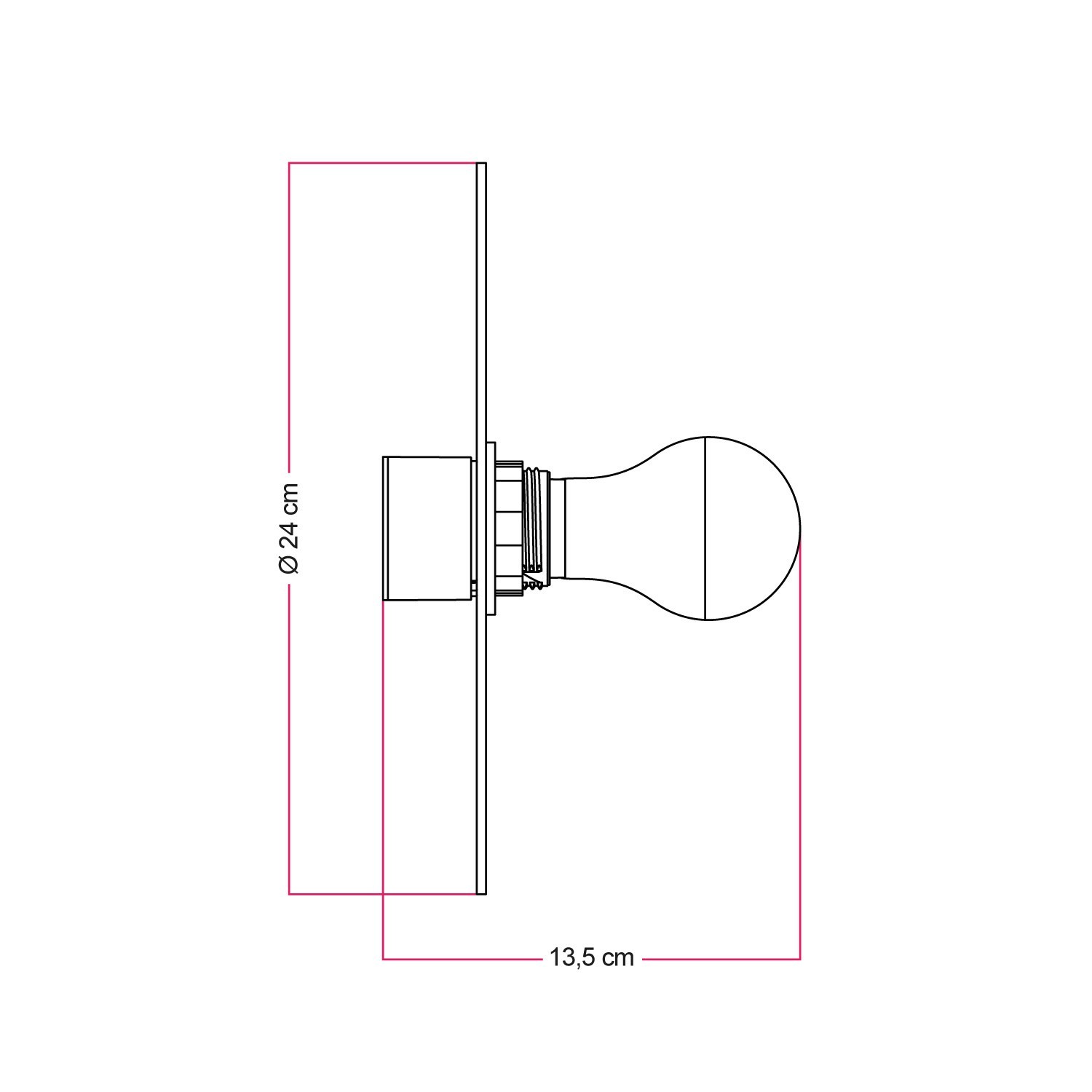 Væg- eller loftslampe med "Kalejdoskop"-lampeskærm med geometriske mønstre - Vandtæt IP44